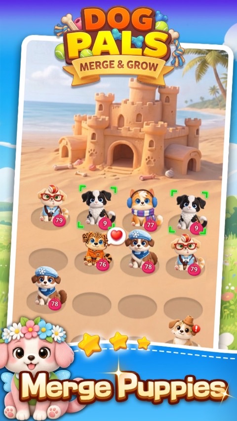 Beach merge gameplay screenshot